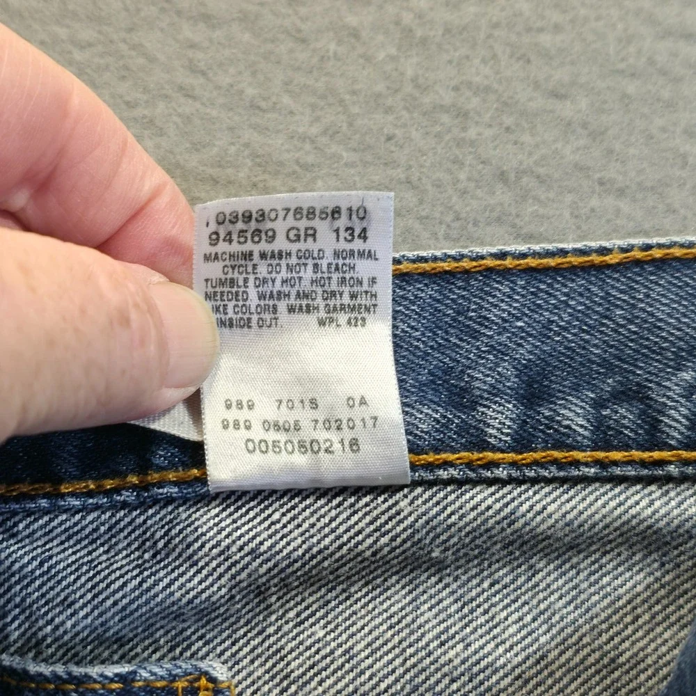 Levi's 505 Men Regular Fit Straight Leg Denim Blue Jeans Sz 36x29 Actual 34x28.5
